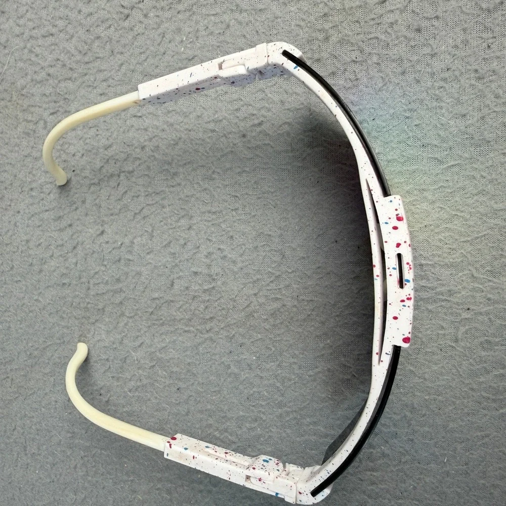 Pit Viper The Miami Nights Original 2.0 Sunglasses White Splatter Rainbow Lens